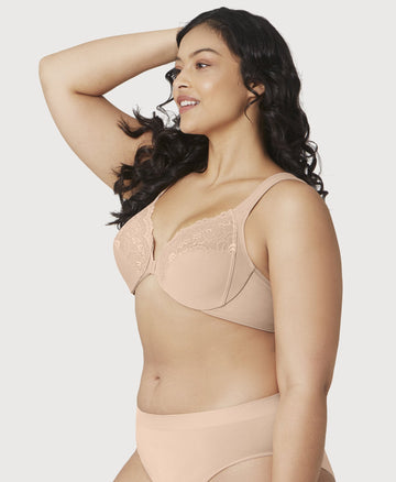Glamorise Wonderwire Front Close Bra Cafe